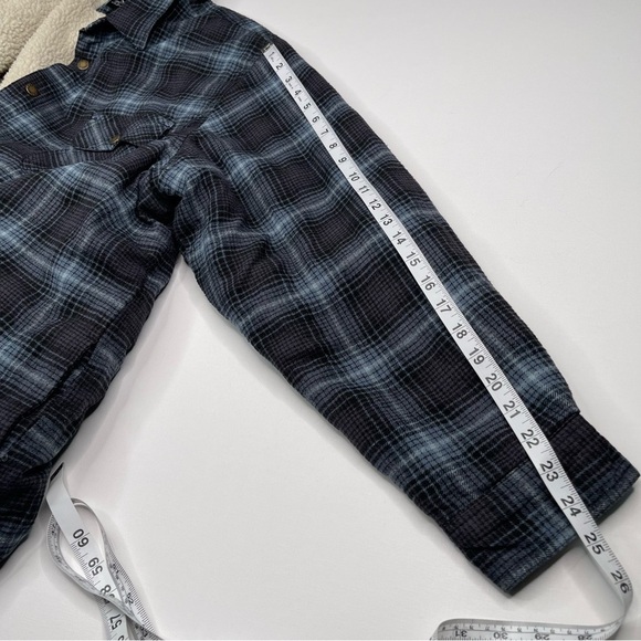 Canyon Guide Outfitters Shacket Sherpa Flannel Shirt Plaid Blue Black Winter 2X - Picture 13 of 16